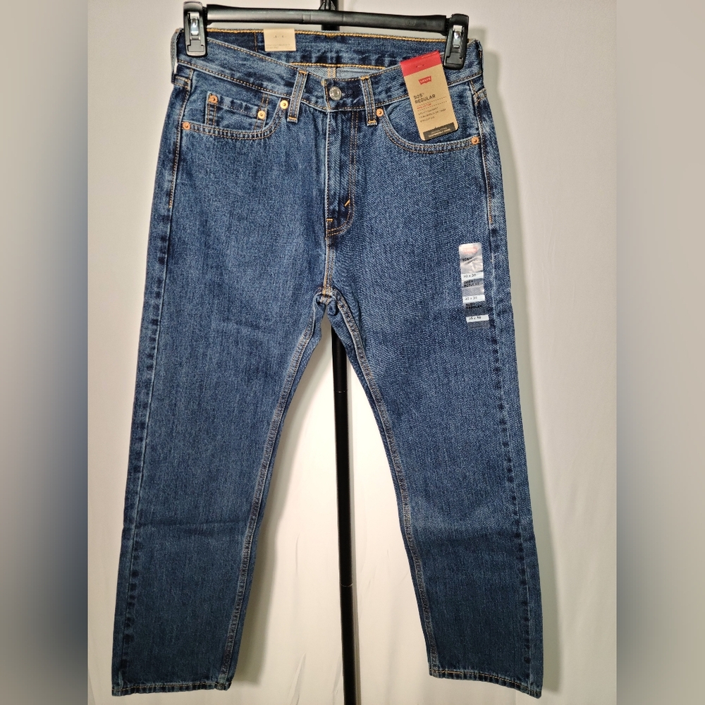 Levi's 505 Regular Fit Blue Jeans Men 30x30 NEW - Picture 1 of 3